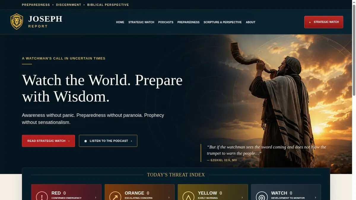 Joseph Report website preview