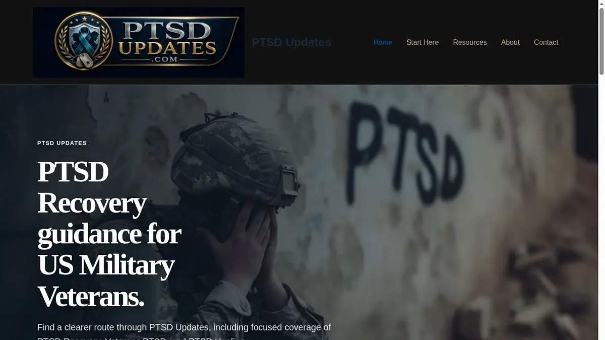 PTSD Updates website preview