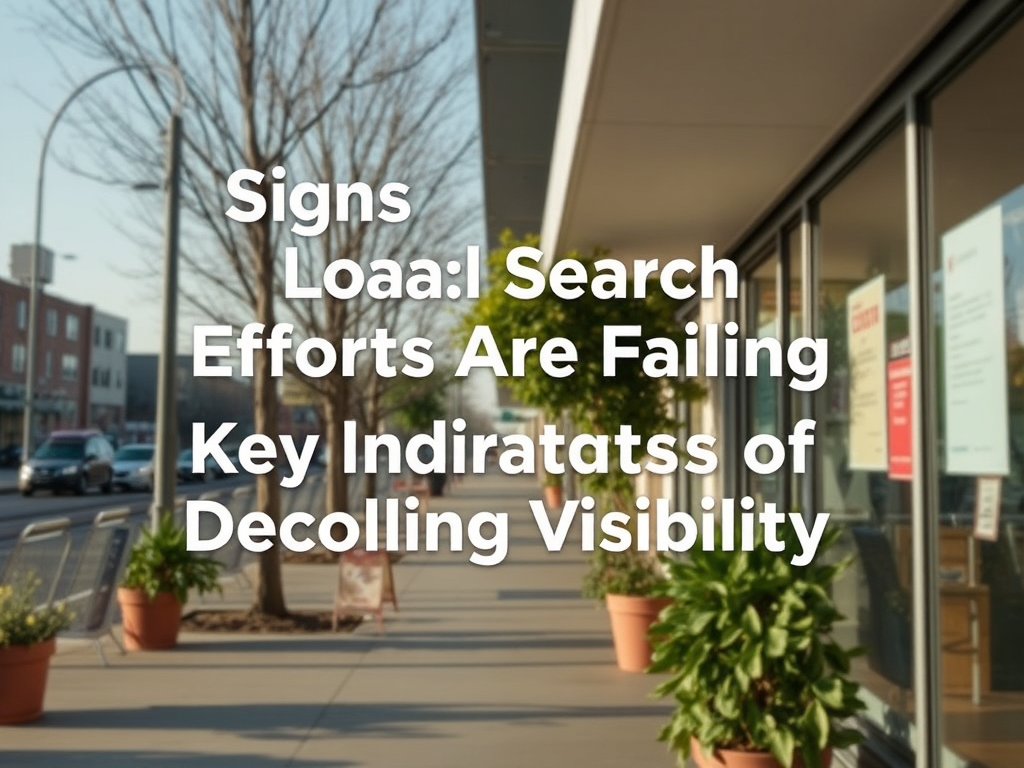 Signs Your Local Search Efforts Are Failing: Key Indicators of Declining Visibility