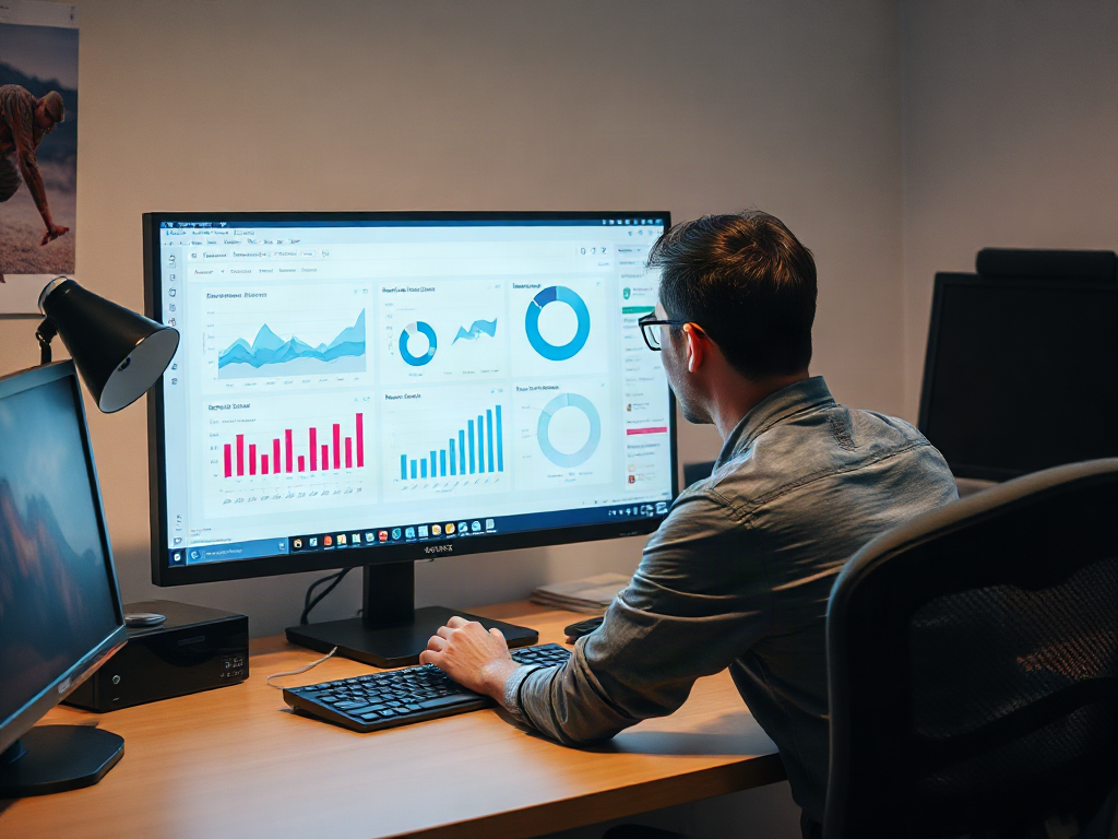 Top Social Media Platforms for Audience Growth by Content Type Marketer at a desk comparing five social platform dashboards on a monitor